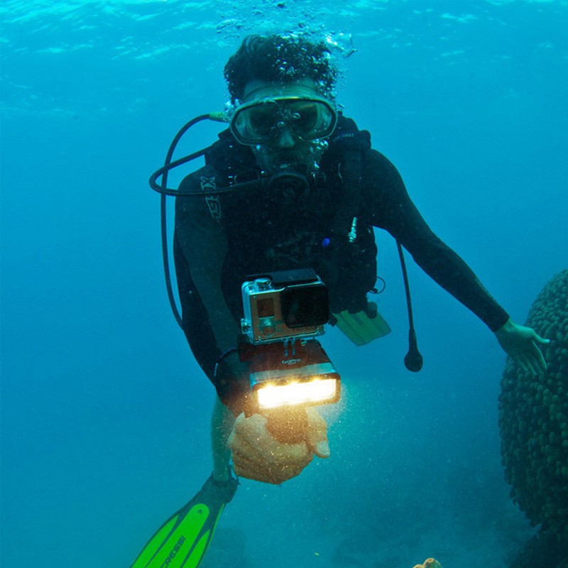 Gopro Underwater Waterproof LED Flash Diving Shooting Fill Light Lamp Mounts For SJCAM SJ4000 Gopro Camera Xiaoyi Sports Camera- (7)